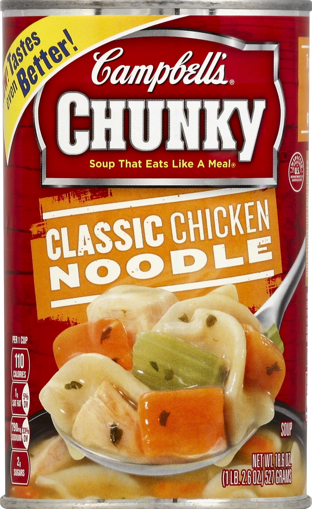 Campbell's Chunky Soup, Classic Chicken Noodle with White Meat Chicken - 18.6 oz