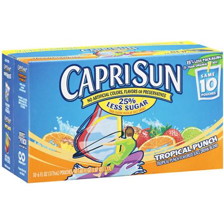 Capri Sun Flavored Water Beverage, Tropical Punch
